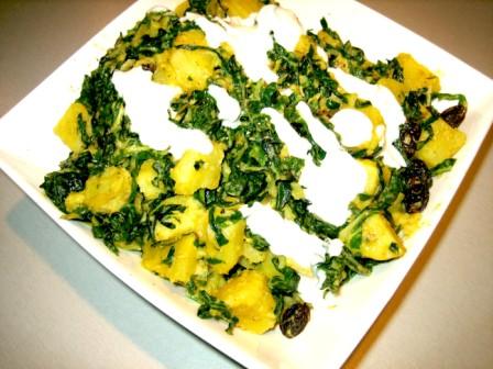 Kumara Saag (Spiced kumara and spinach)